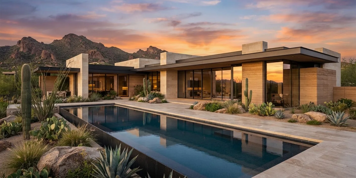 Desert home with a pool in the Phoenix area